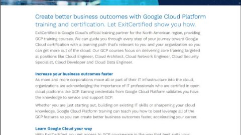 Google Cloud Training [Datasheet]
